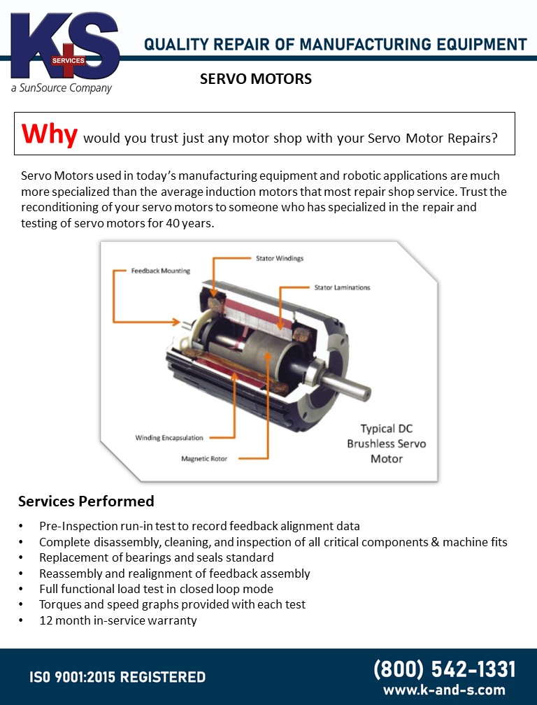 Servo Motor Repair K+S Services